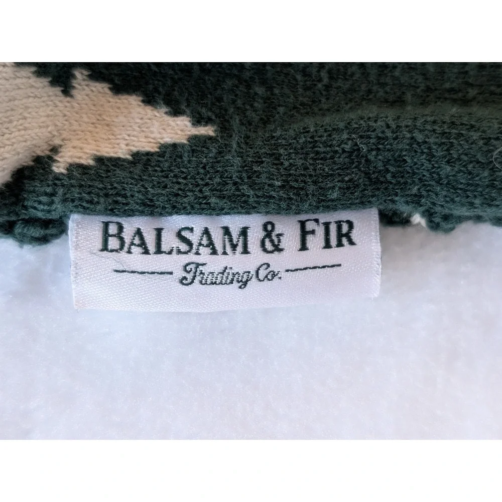 Balsam & Fir Christmas Tree Reversible Pillow Covers Knit Green 18x18 Decor‎